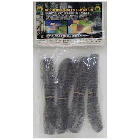 Grow Master Grow Master 9 in. W Gray Stainless Steel Gopher Wire Basket, PK4 912108